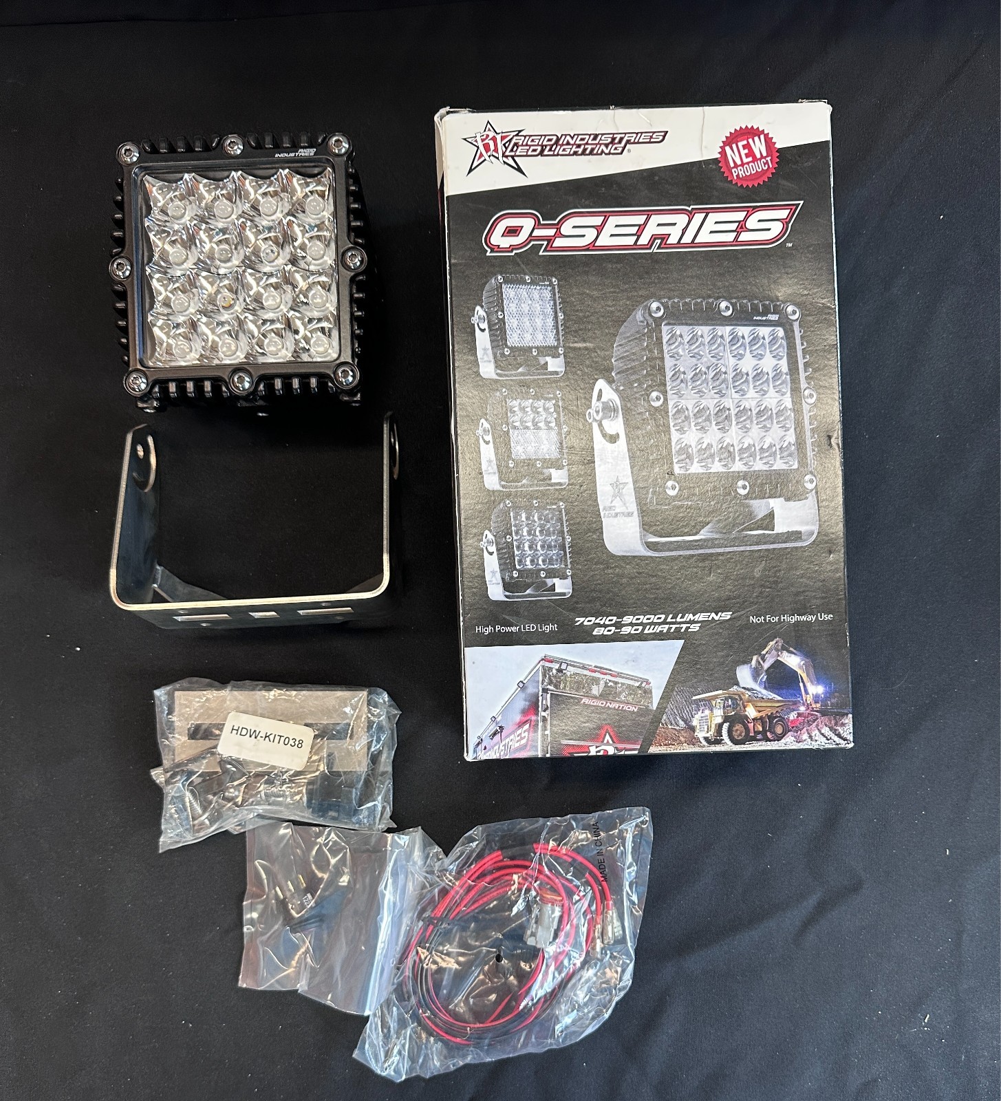 RIGID Industries Q-Series LED Light, Spot Optic, Black Housing, Single 24421 RIGID Industries Q-Series LED Light, Spot Optic, Black Housing, Single 24421