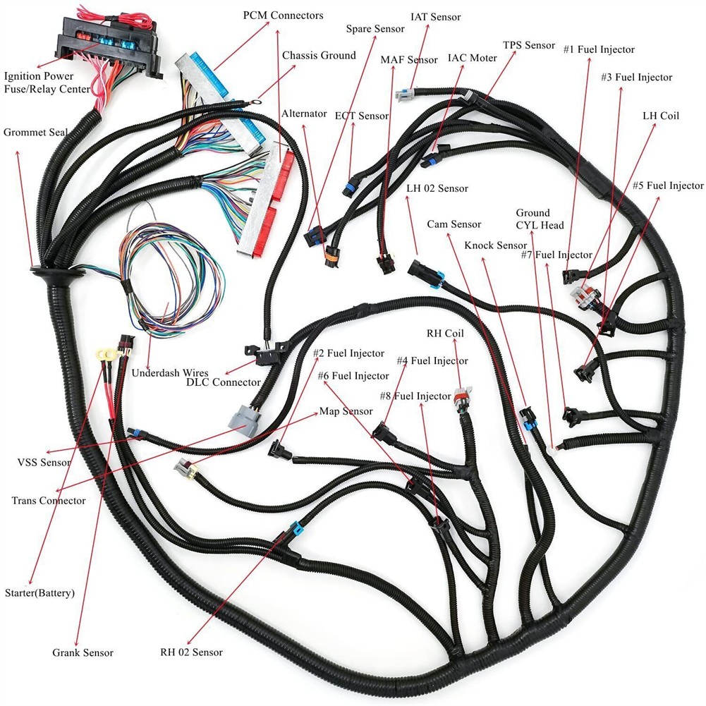 ⬆️For LS SWAPS DBC 4.8 5.3 6.0 1999-2006 LS1-4L60E Wiring Harness Stand Alone ⬆️For LS SWAPS DBC 4.8 5.3 6.0 1999-2006 LS1-4L60E Wiring Harness Stand Alone