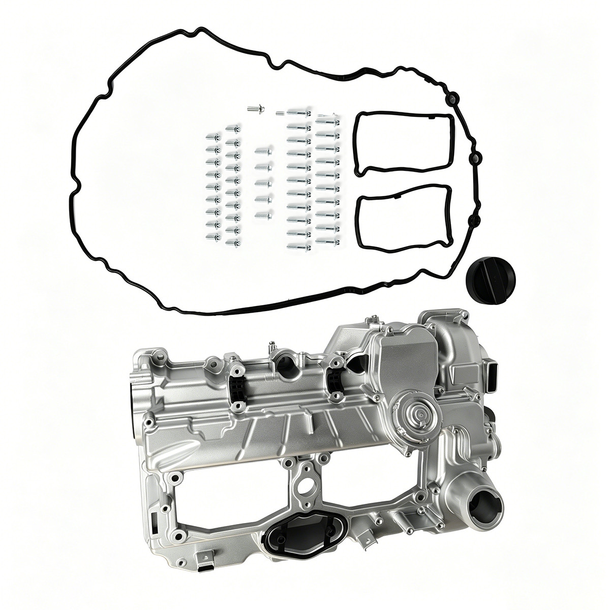 NEW Aluminum Valve Cover Kit w/ Gasket & Cap for BMW N20 320i 328i 528i X3 X5 X1