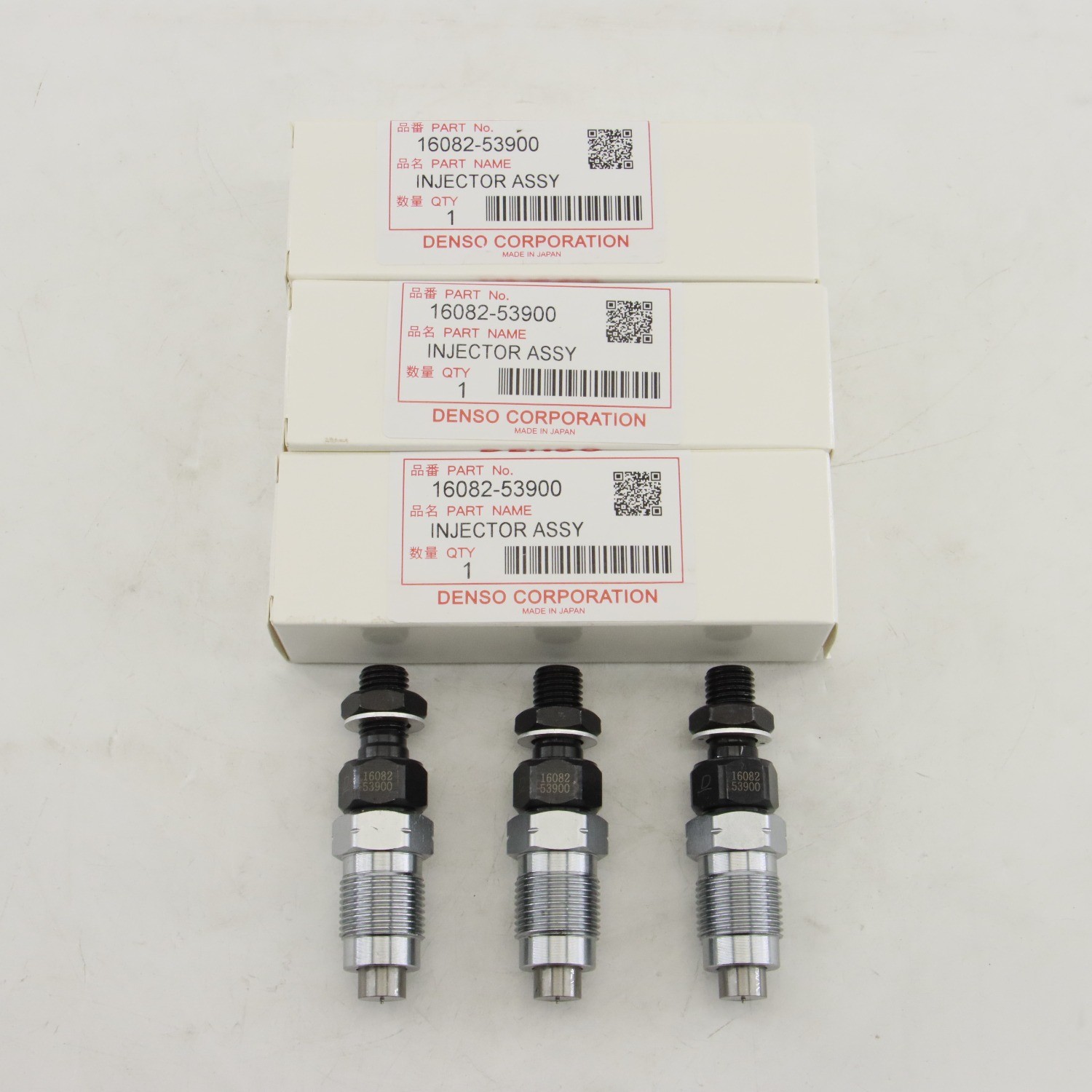 16082-53900 3x Fuel Injector For Kubota KX91-3 L2600 L2900 L3010 L3200 DNESO OEM