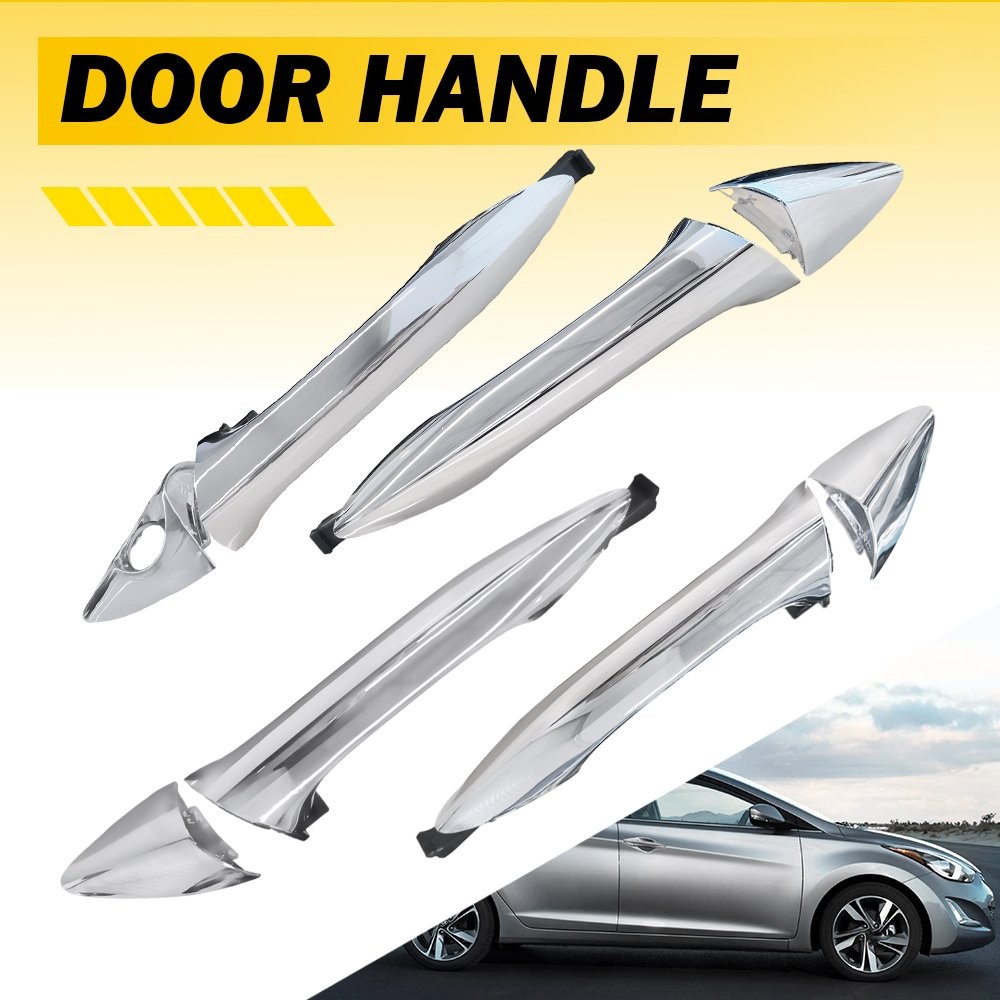 Fit for 2011-2016 Hyundai Elantra 4PCS Exterior Door Handle Front + Rear LH + RH