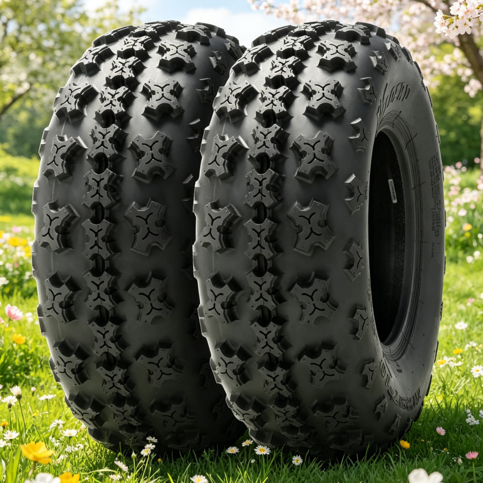2-Pack 22x7-10 ATV Tires 22x7x10 UTV All Terrain 4PR Heavy Duty 22 7 10 Tubeless