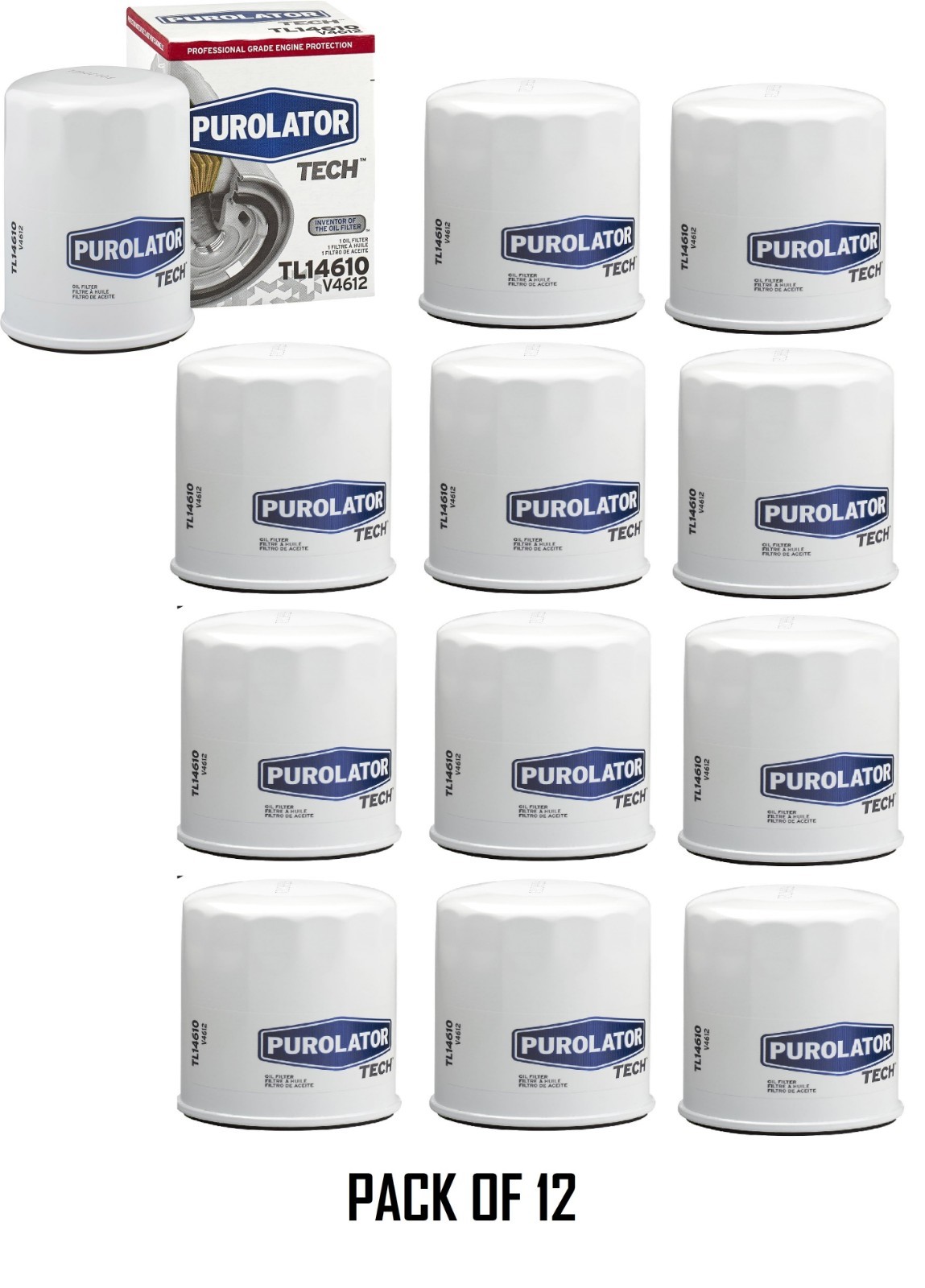 12 pc Purolator TECH TL14610 Engine Oil Filters for XG7317 XF5Z-6731-AA ox