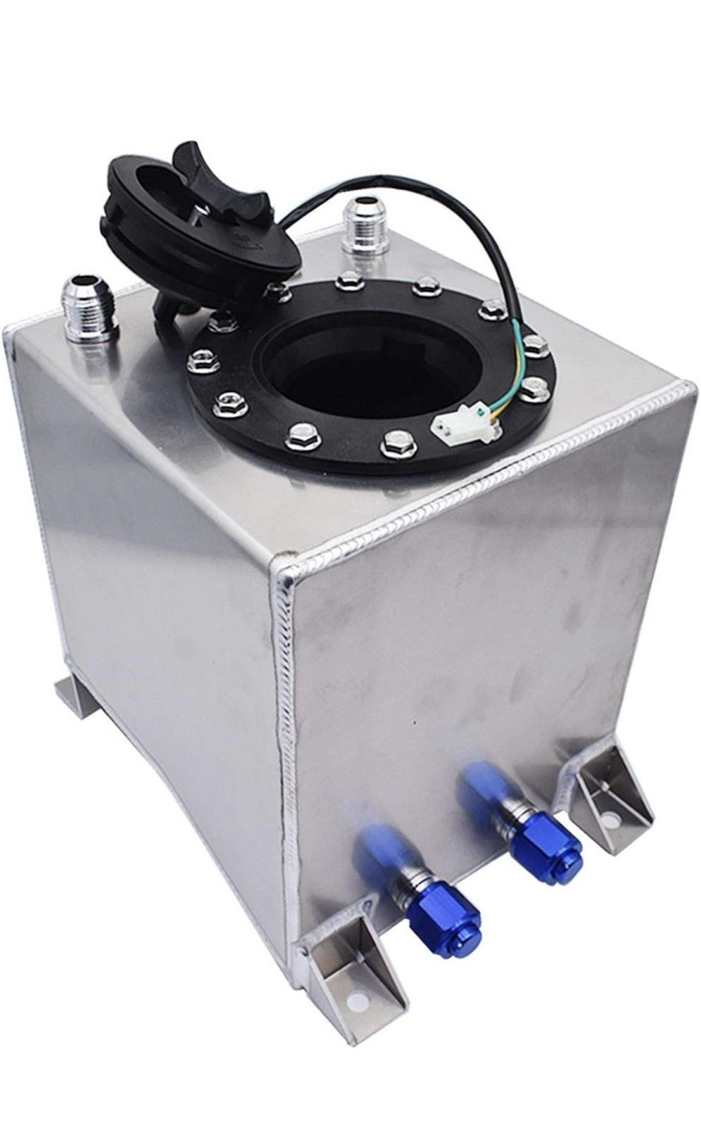2.5 Gallon Universal Fuel Cell Tank Aluminum Polished Race Street Drift Strip 9.