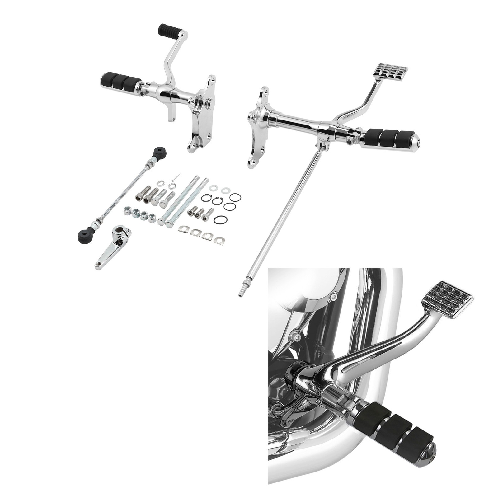 Forward Controls Pegs Levers Linkage Fit For Harley Sportster 883 1200 1991-2003