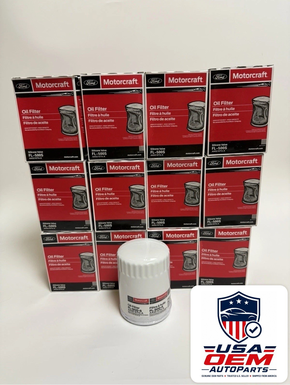 12 NEW Motorcraft FL500SB12 Engine Oil Filter FL500S FAST US 12 NEW Motorcraft FL500SB12 Engine Oil Filter FL500S FAST US