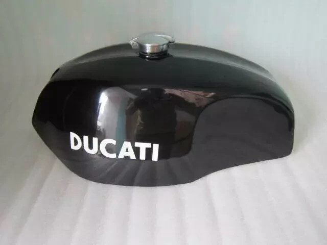 DUCATI 750 GT 1972 STEEL GAS FUEL PETROL TANK BLACK PAINTED WITH MONZA CAP |Fit