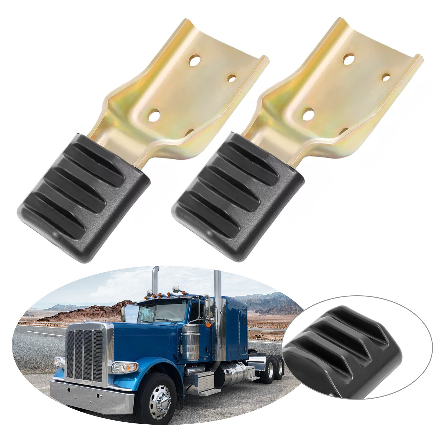 2 X Upper Trunk Hood Guide Bracket For Peterbilt 388 389 MPB75133 L11-6133 Steel