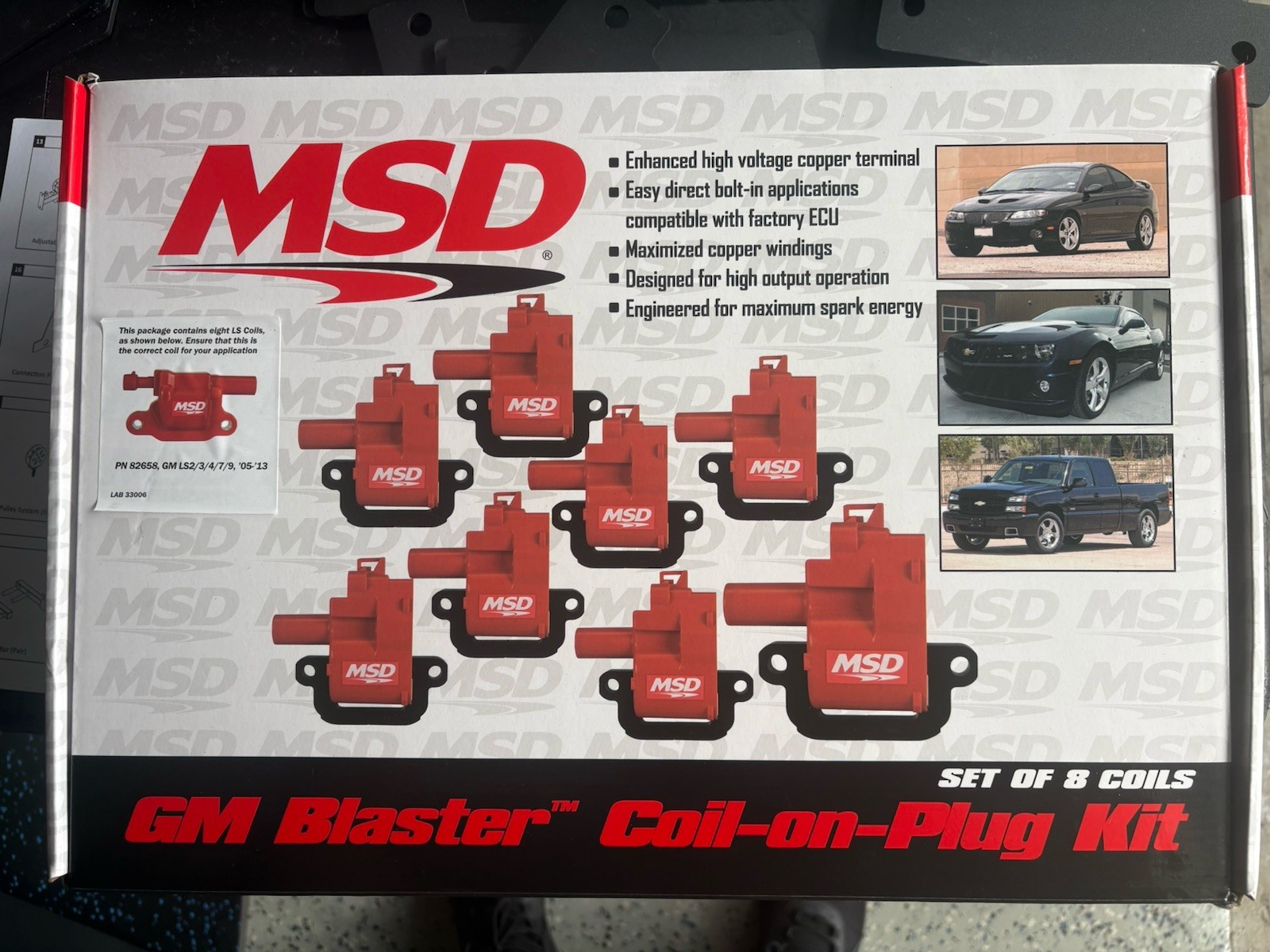 MSD Ignition Coil Blaster Series 8 Pack 2010-2015 Chevrolet, Camaro 82658 GM LS MSD Ignition Coil Blaster Series 8 Pack 2010-2015 Chevrolet, Camaro 82658 GM LS