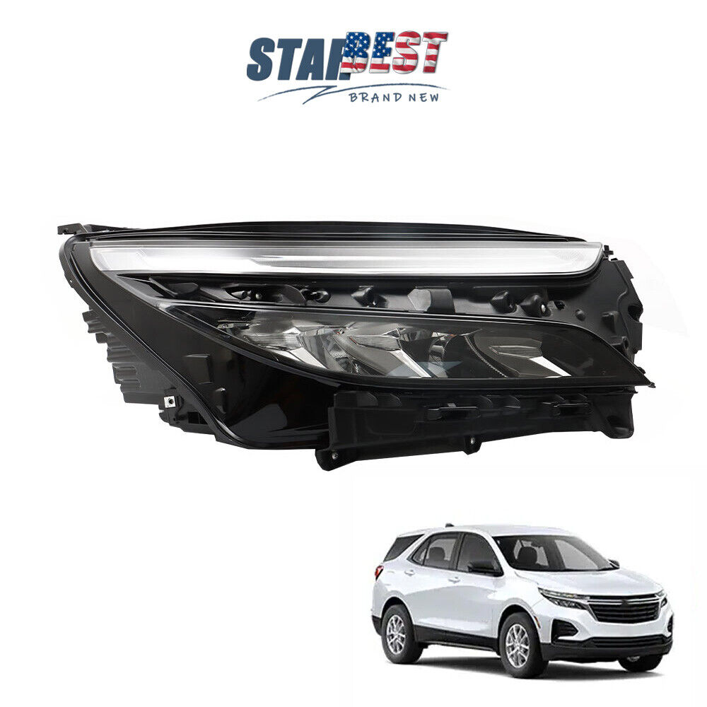 Headlight Assembly Right Clear Chrome For 2022-2023 Chevy Equinox LT | RS LED