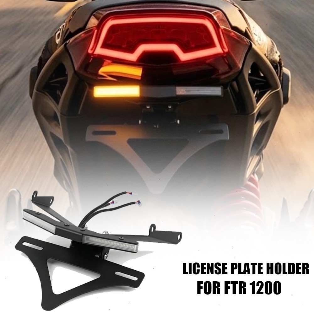 For Indian FTR 1200 FTR1200 New License Plate Holder LED Light Tail Tidy Fender