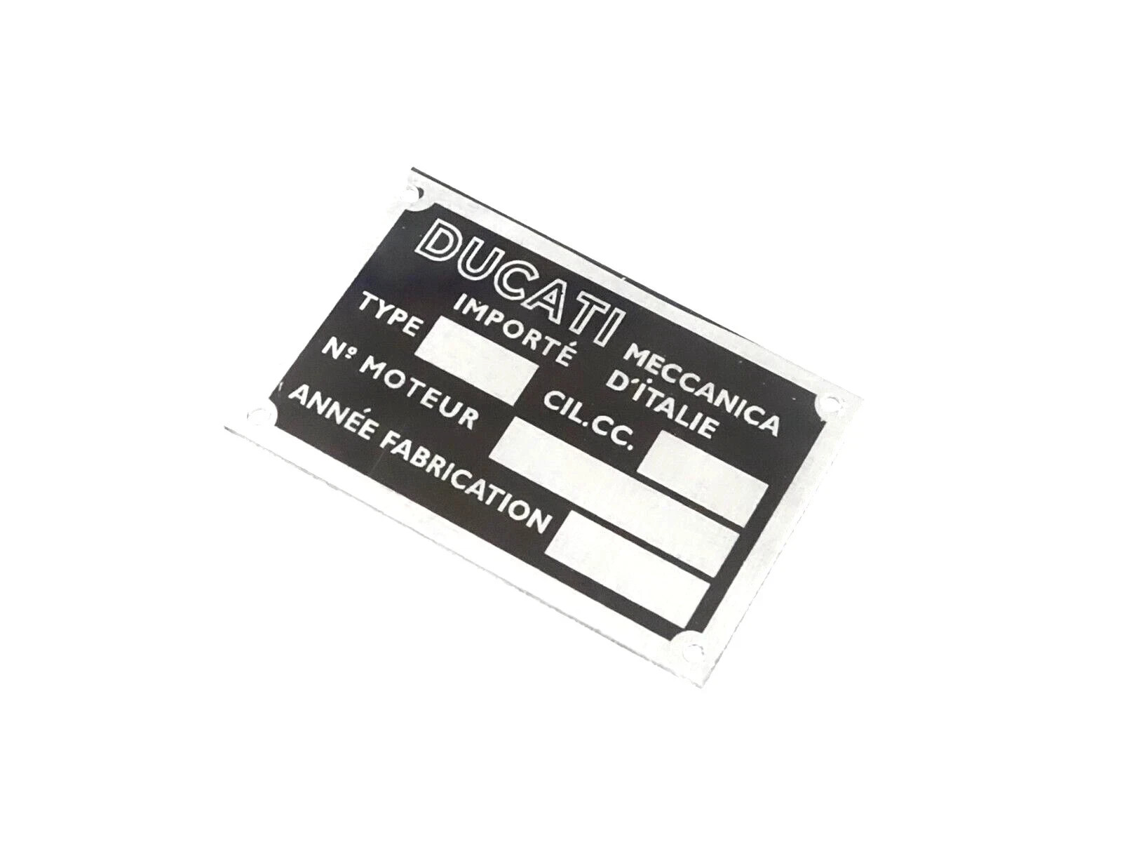 3X DATA PLATE (ENGINE) FOR VINTAGE DUCATI 125 REGOLARITA #V367-8 3X DATA PLATE (ENGINE) FOR VINTAGE DUCATI 125 REGOLARITA #V367-8