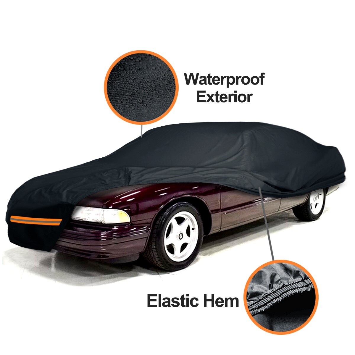 Custom FIT [CHEVY IMPALA 2-DOOR] 1994-1996 Waterproof 100% All Weather Car Cover