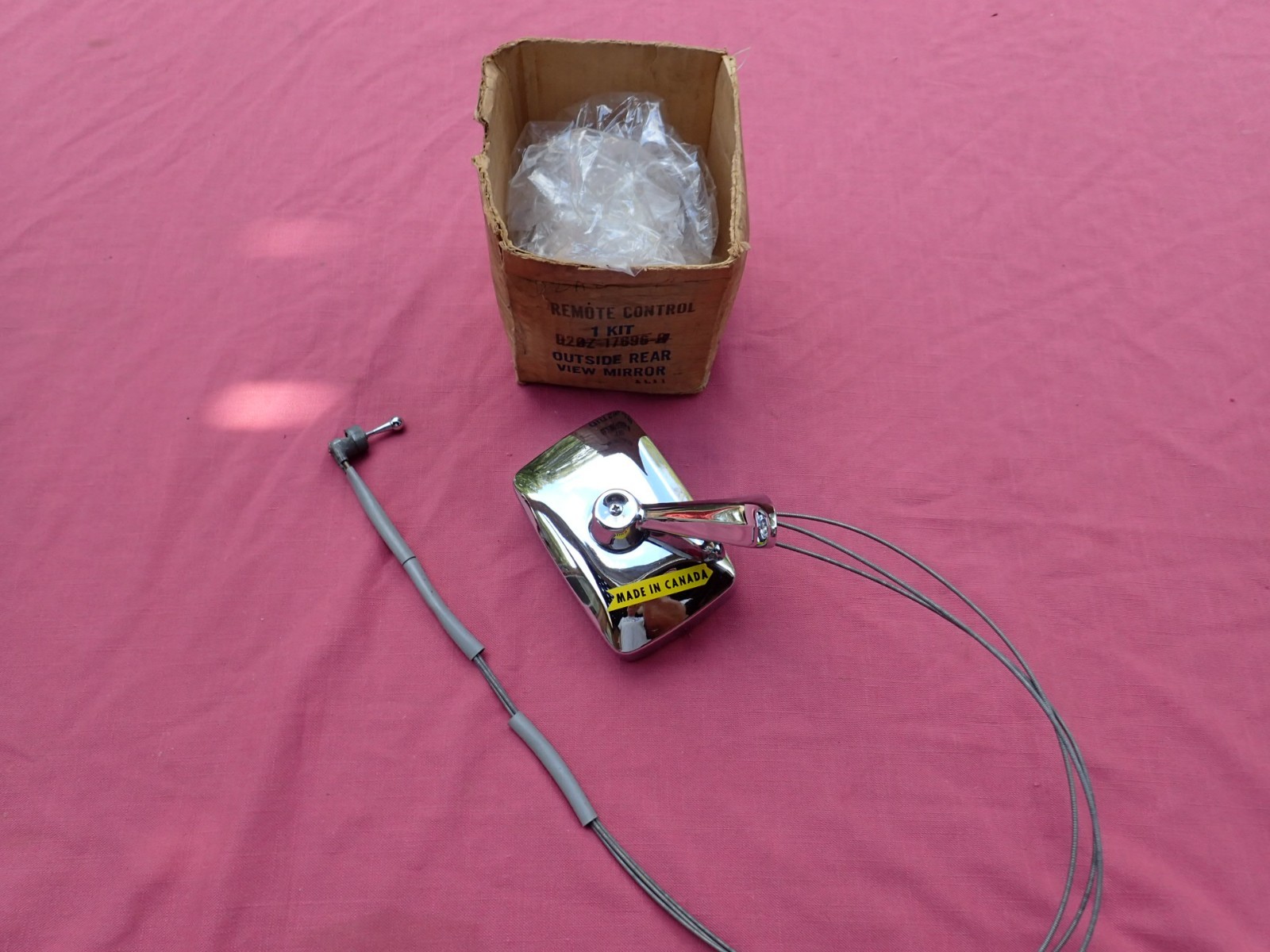 1969-72 Ford Galaxie, Torino, Ranchero remote mirror, LH, NOS D2OZ-17682-A 1969-72 Ford Galaxie, Torino, Ranchero remote mirror, LH, NOS D2OZ-17682-A
