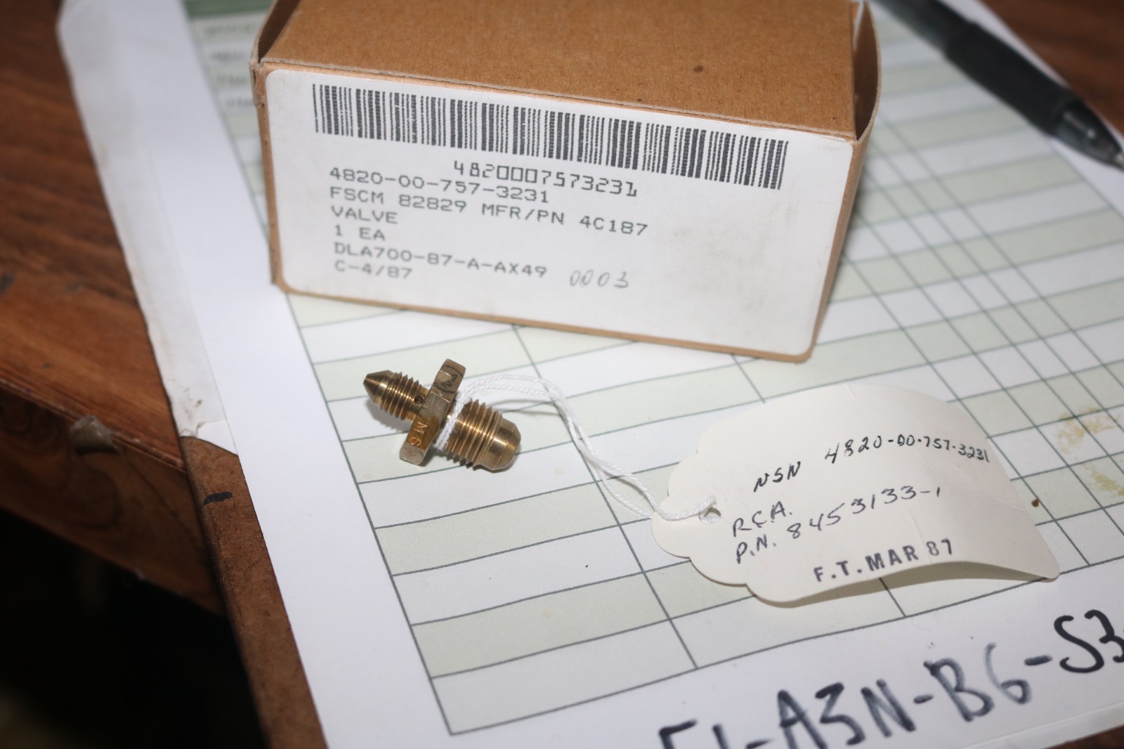 NOS Allan Aircraft products valve safety relief 4C187 4820-00-757-3231