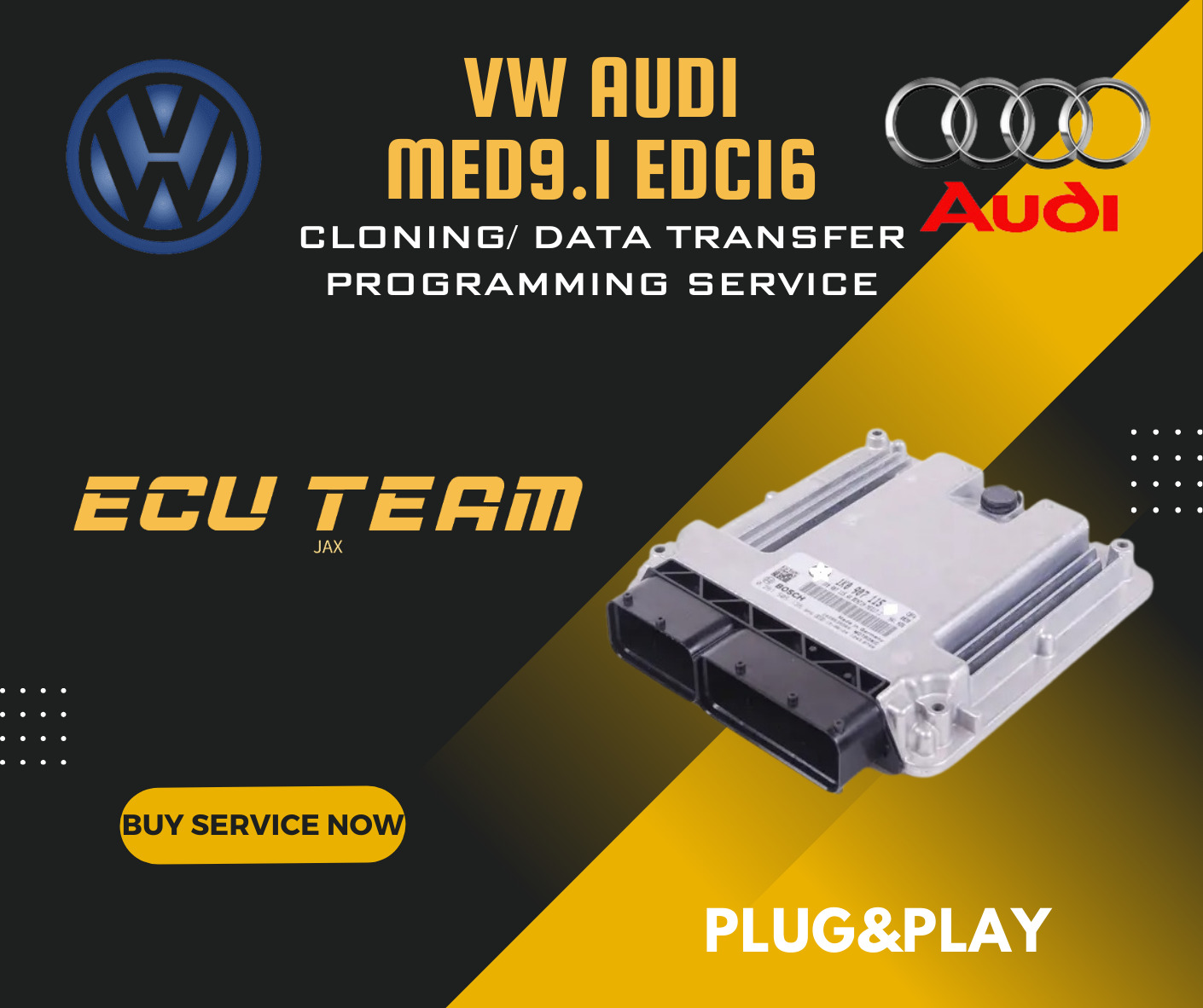 Porsche, Audi or VW ECU Clone Service MED 9.1 MED 9.1.1 MED9.5 or EDC 16