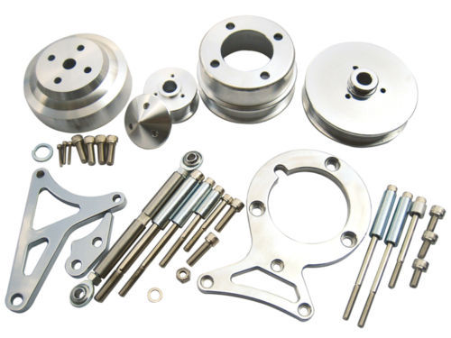 79-93 Mustang 5.0L SB Ford 302 Pulley & Bracket Kit Foxbody Serpentine Aluminum 79-93 Mustang 5.0L SB Ford 302 Pulley & Bracket Kit Foxbody Serpentine Aluminum