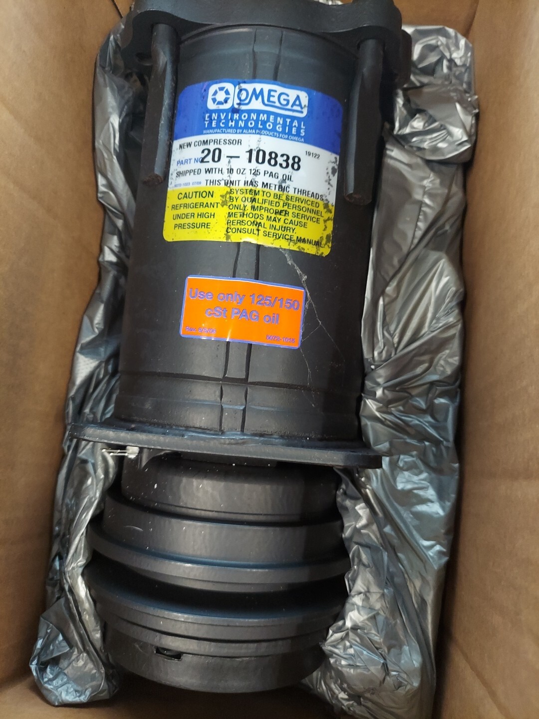Omega Environmental Technologies 20-10838 A/C Compressor Omega Environmental Technologies 20-10838 A/C Compressor