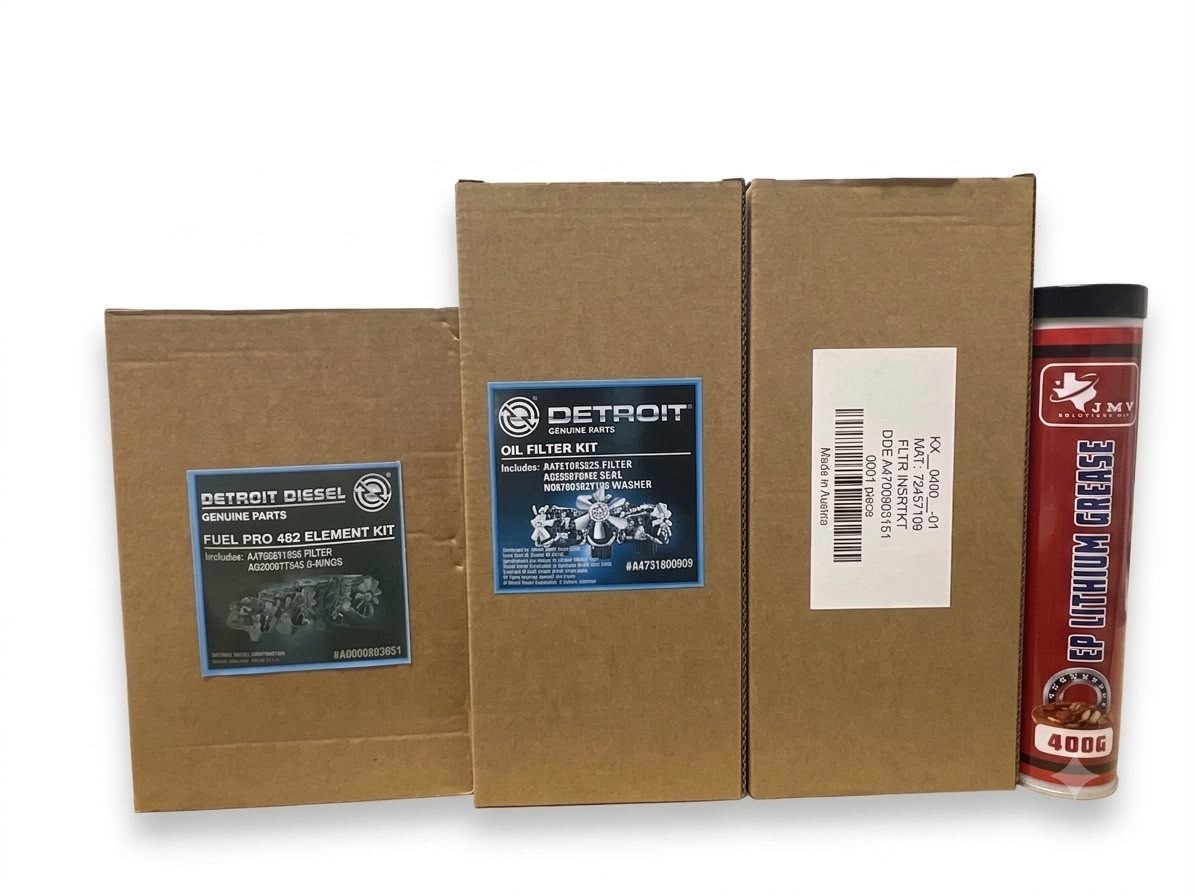 Kit DETROIT filters A4731800909- A4700903151- A0000903651; DD13-DD15+ 1 GREASE Kit DETROIT filters A4731800909- A4700903151- A0000903651; DD13-DD15+ 1 GREASE