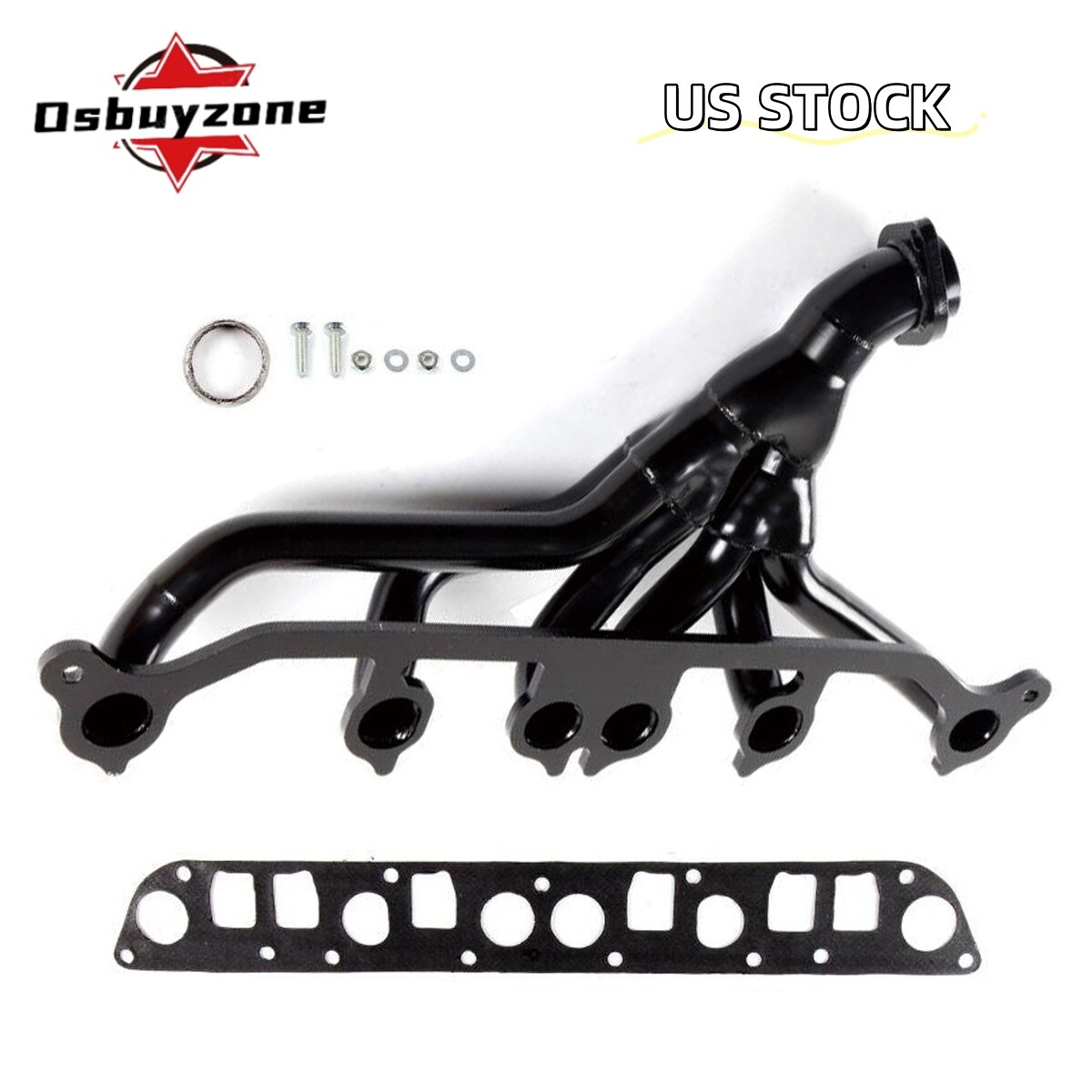 for 1991-99 Stainless Manifold Header 1-2-6 Jeep Wrangler Cherokee 4.0L TJ YJ XJ