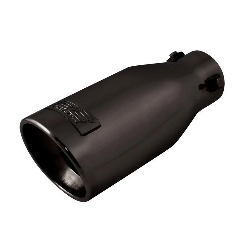 DC Sports for Black Universal Bolt On Exhaust Slant Cut Tip 2.25\