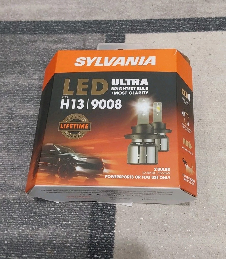 SYLVANIA H13 / 9008 LED Headlight Bulbs Ultra Bright (2 BULBS) NEW C4*** SYLVANIA H13 / 9008 LED Headlight Bulbs Ultra Bright (2 BULBS) NEW C4***