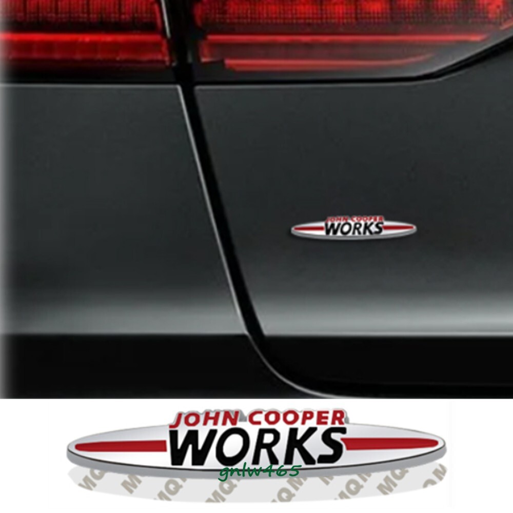 9cm Chrome JOHN COOPER WORKS JCW Tailgate Badge Trunk Emblem Sticker for MINI