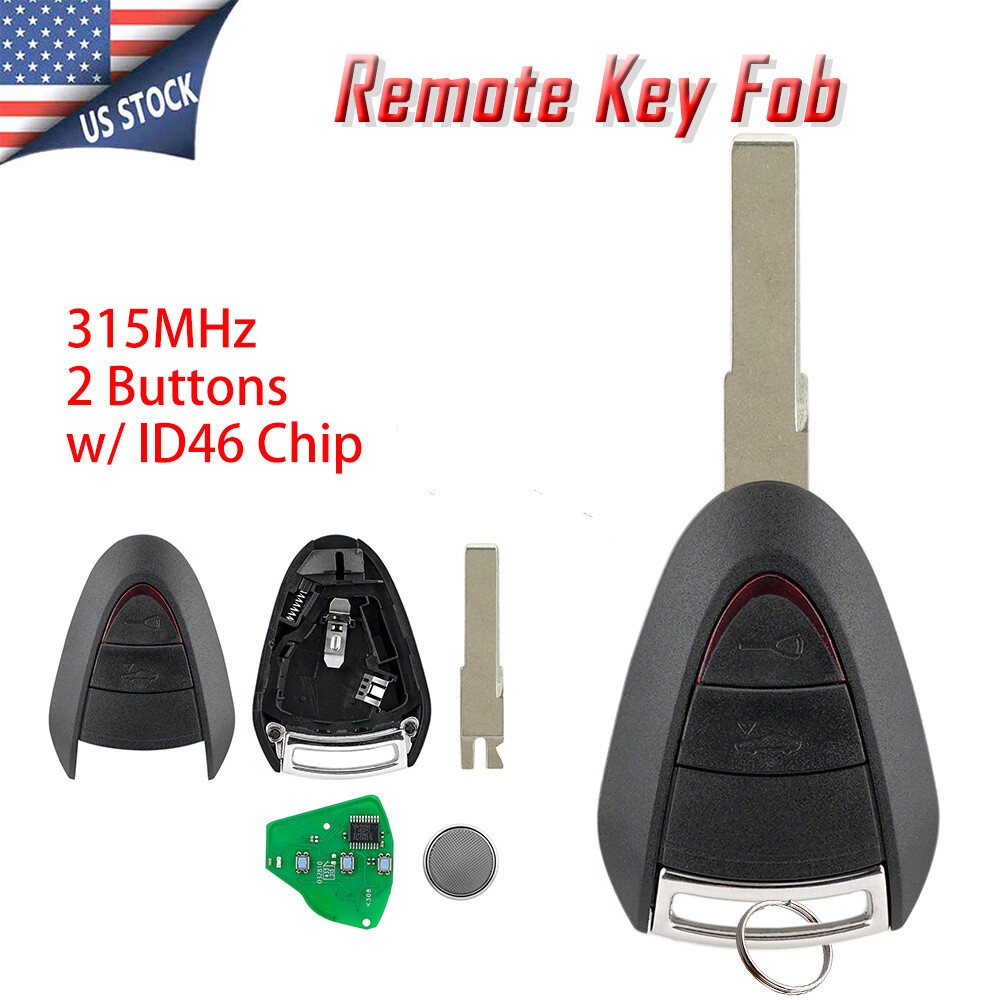 2 Button Smart Remote Car Key Fob for Porsche Cayman S Boxster 911 997 2005-2012