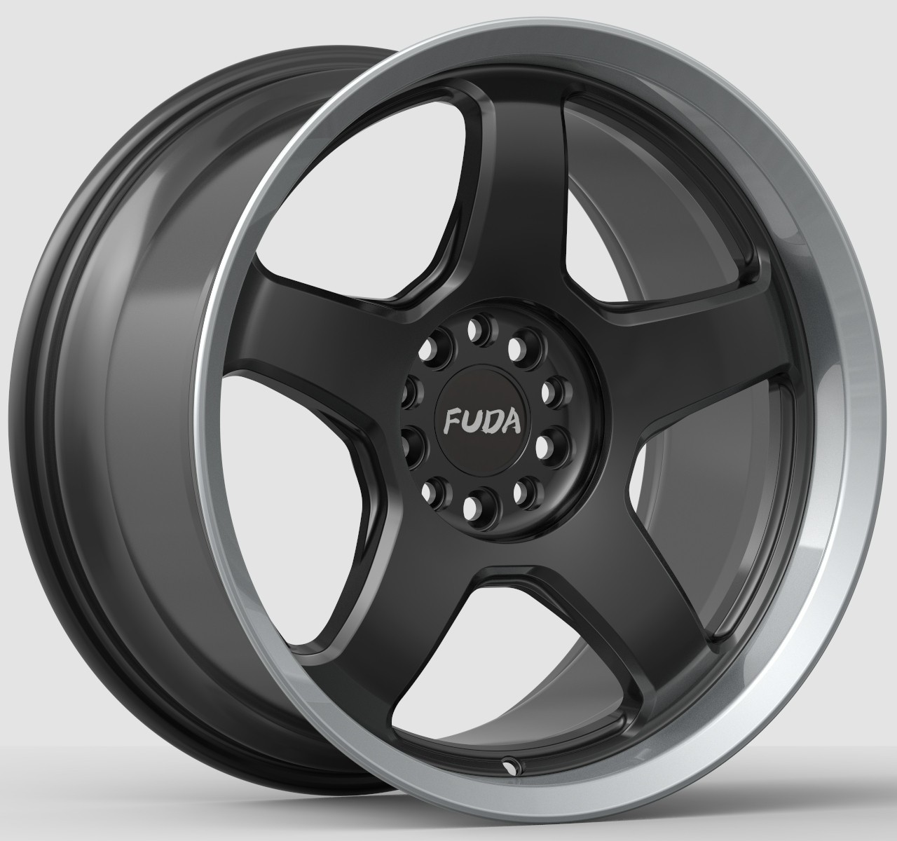 18 X 9.5 Inch Gunmetal Machine Lip Wheels Rim 5x127 / 5X135 Wheel ET 0 CB 87.1
