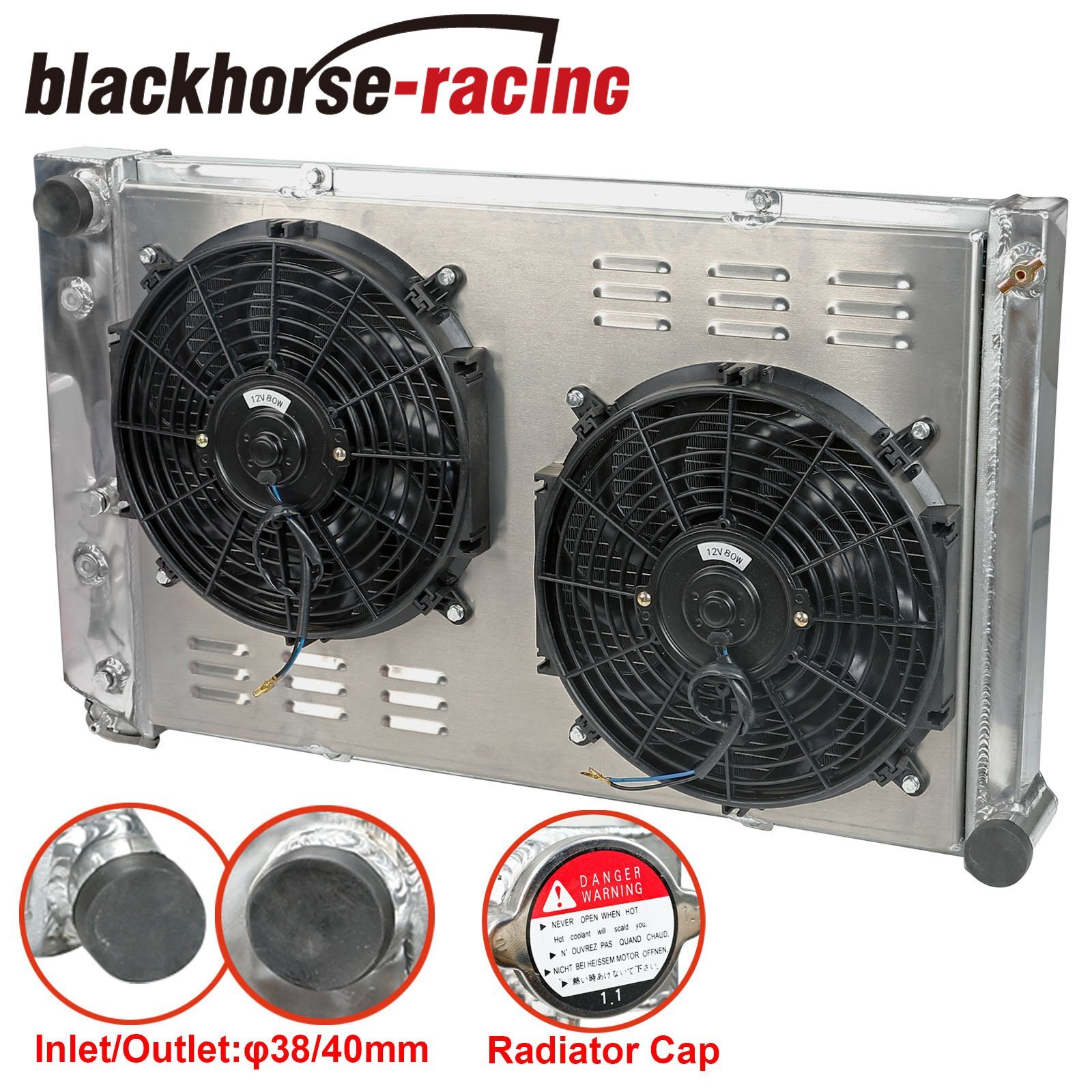 CC162 3 Row Radiator+Shroud Fan For 1970-1981 Chevy Camaro/ 1978-87 Monte Carlo