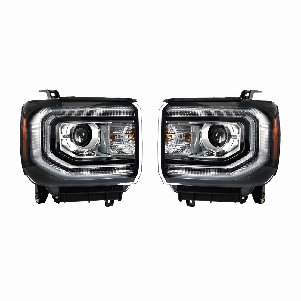 LABLT Headlights For 2016-2018 GMC Sierra 1500 HID/Xenon w/LED DRL RH&LH Side