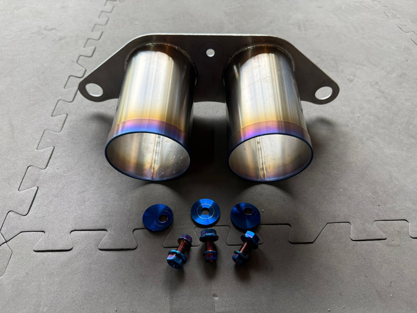 Custom Titanium Cup exhaust tips compatible w/ Porsche 911 GT3 GT3RS 997