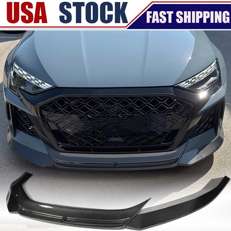 For Audi RS3 8.5Y 2025-2026 REAL CARBON Front Bumper Lip Spoiler Splitters Chin