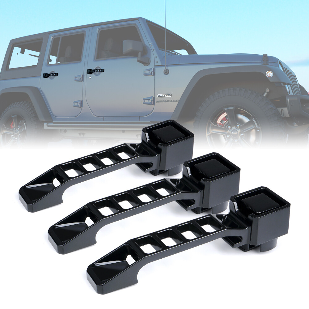 Xprite Aluminum Flag Exterior Door Handle Kit for 2007-2018 Jeep Wrangler JK
