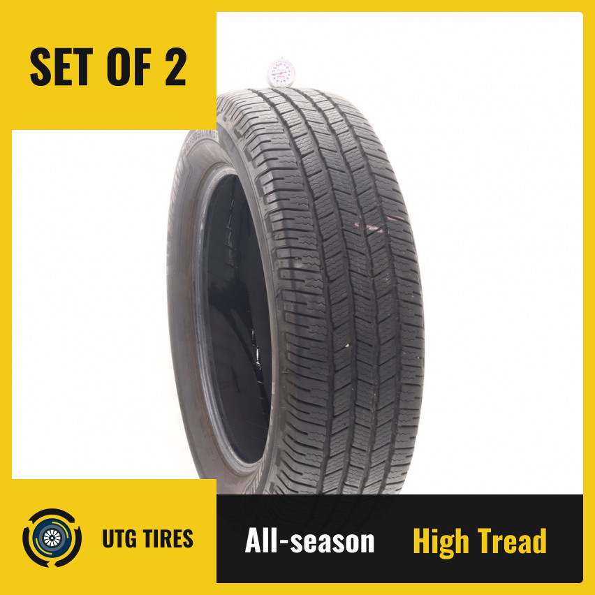 Set of (2) Used 245/60R20 Michelin Defender LTX M/S 2 111H - 10/32
