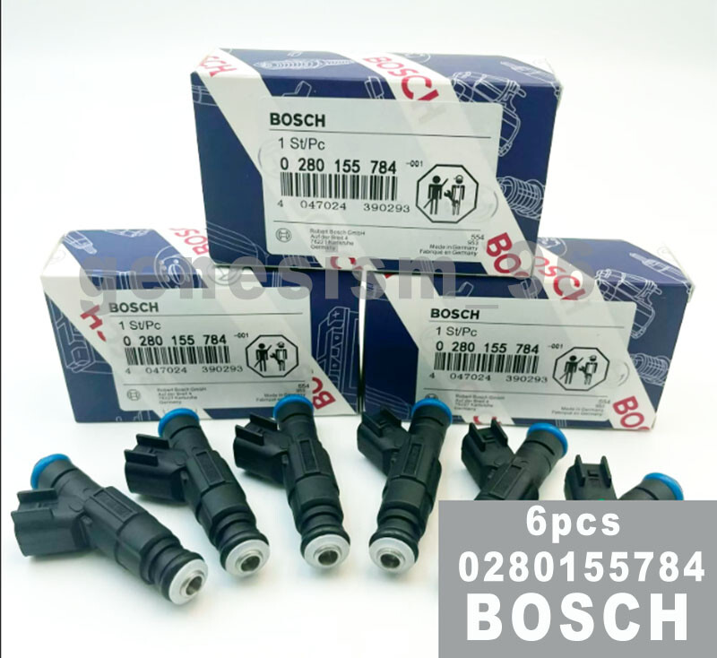 6X Original Bosch OEM 4-hole Fuel Injectors For 99-04 Jeep Cherokee Wrangler 4.0 6X Original Bosch OEM 4-hole Fuel Injectors For 99-04 Jeep Cherokee Wrangler 4.0