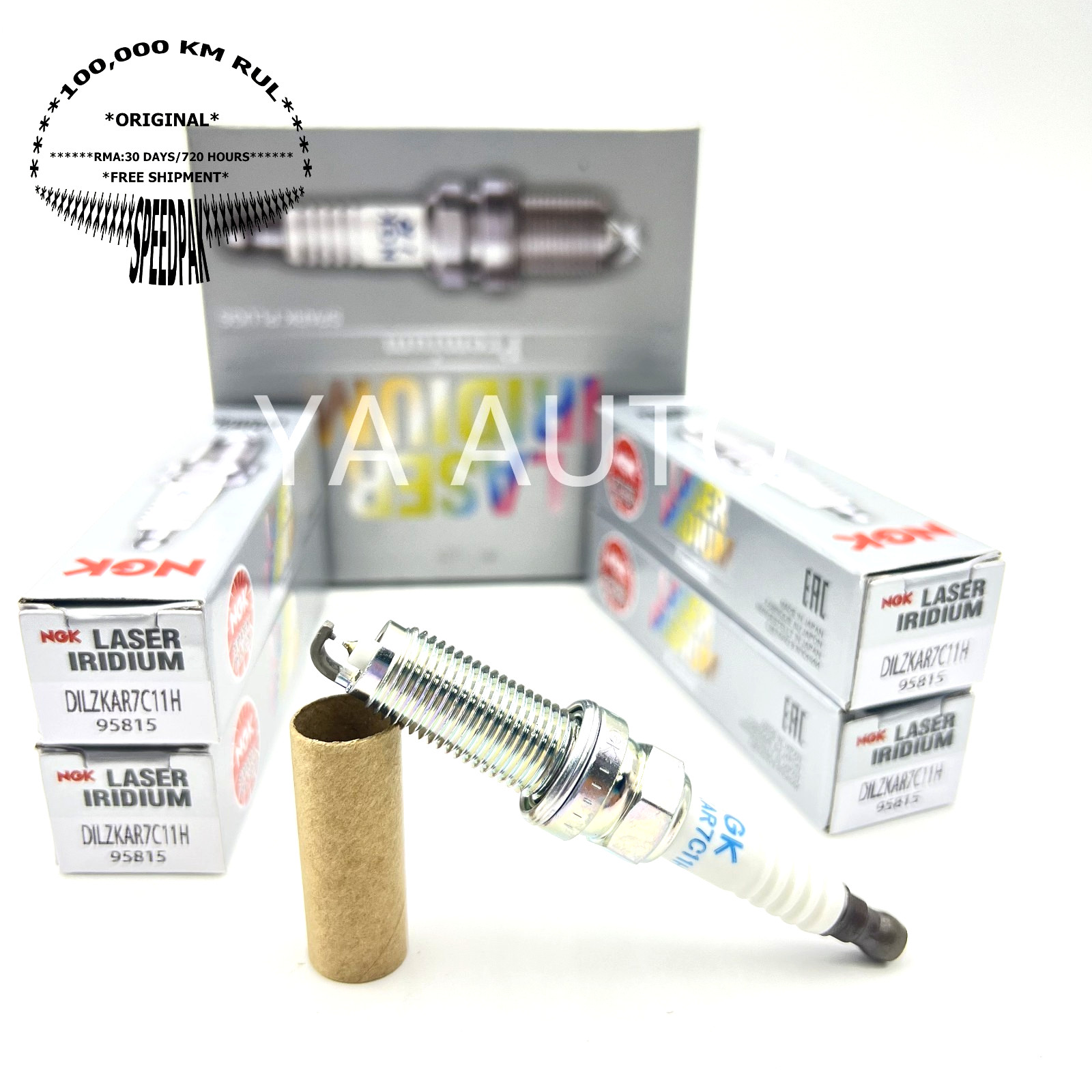 4x NGK DILZKAR7C11H 95815 Iridium Spark Plug For Honda Insight Clarity 1.5L L4