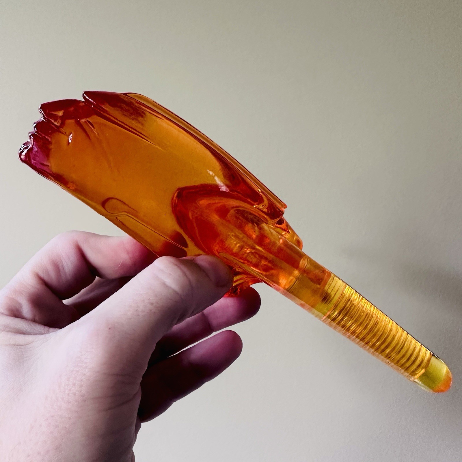 🇺🇸 1955 Pontiac Chieftain Hood Ornament Insert Orange