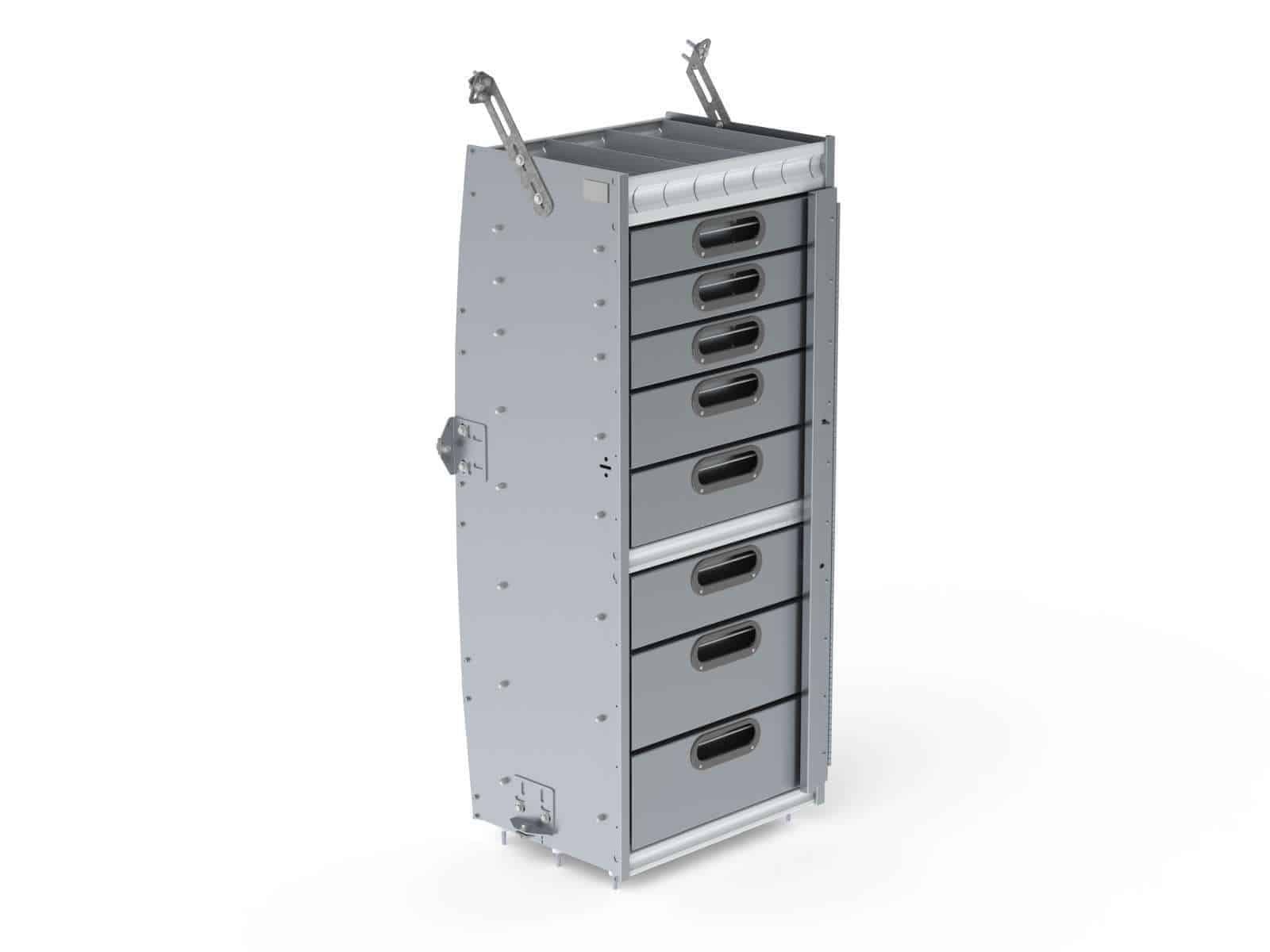 Ranger Design RD-5066-8 Aluminum 8 Drawer Cabinet for Sprinter Van