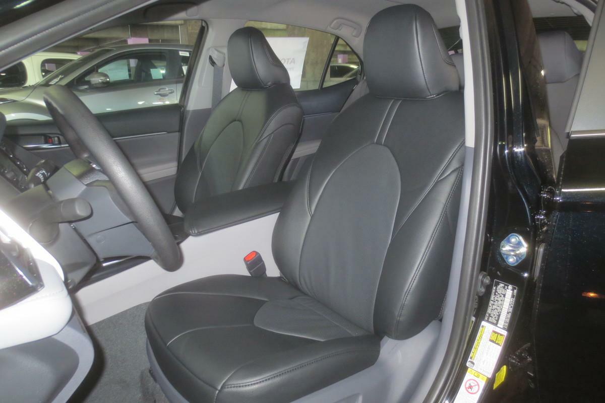 Clazzio PVC Synthetic Leather Black Seat Covers for 2018-2022 Toyota Camry LE