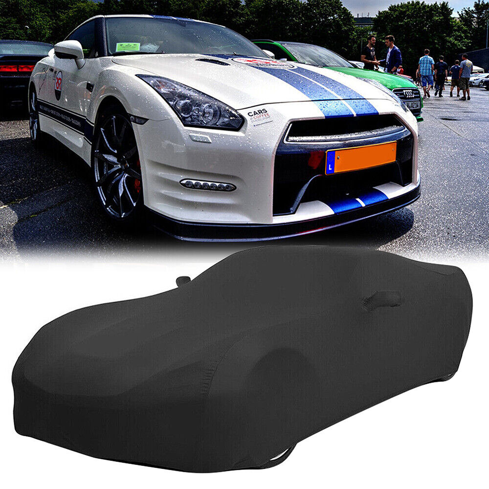 Indoor Full Car Cover Stain Stretch Dust-proof Custom Black For Toyota Supra GR