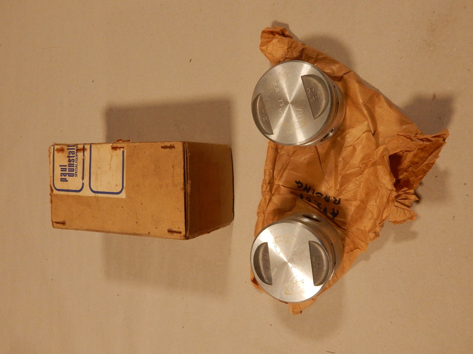 PAUL DUNSTALL NORTON 750 COMMANDO RACING GPM PISTONS NIB HIGH COMPRESSION ATLAS