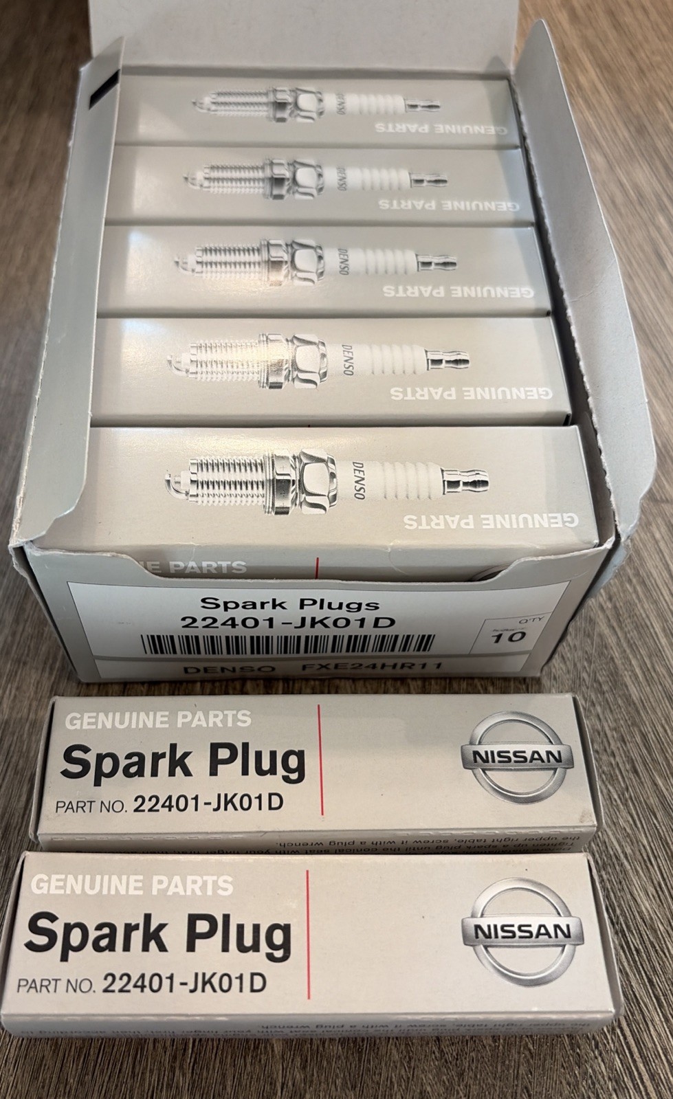 6 NEW OEM Denso Spark Plugs NISSAN  INFINITI 22401-JK01D FXE24HR11 New OEM