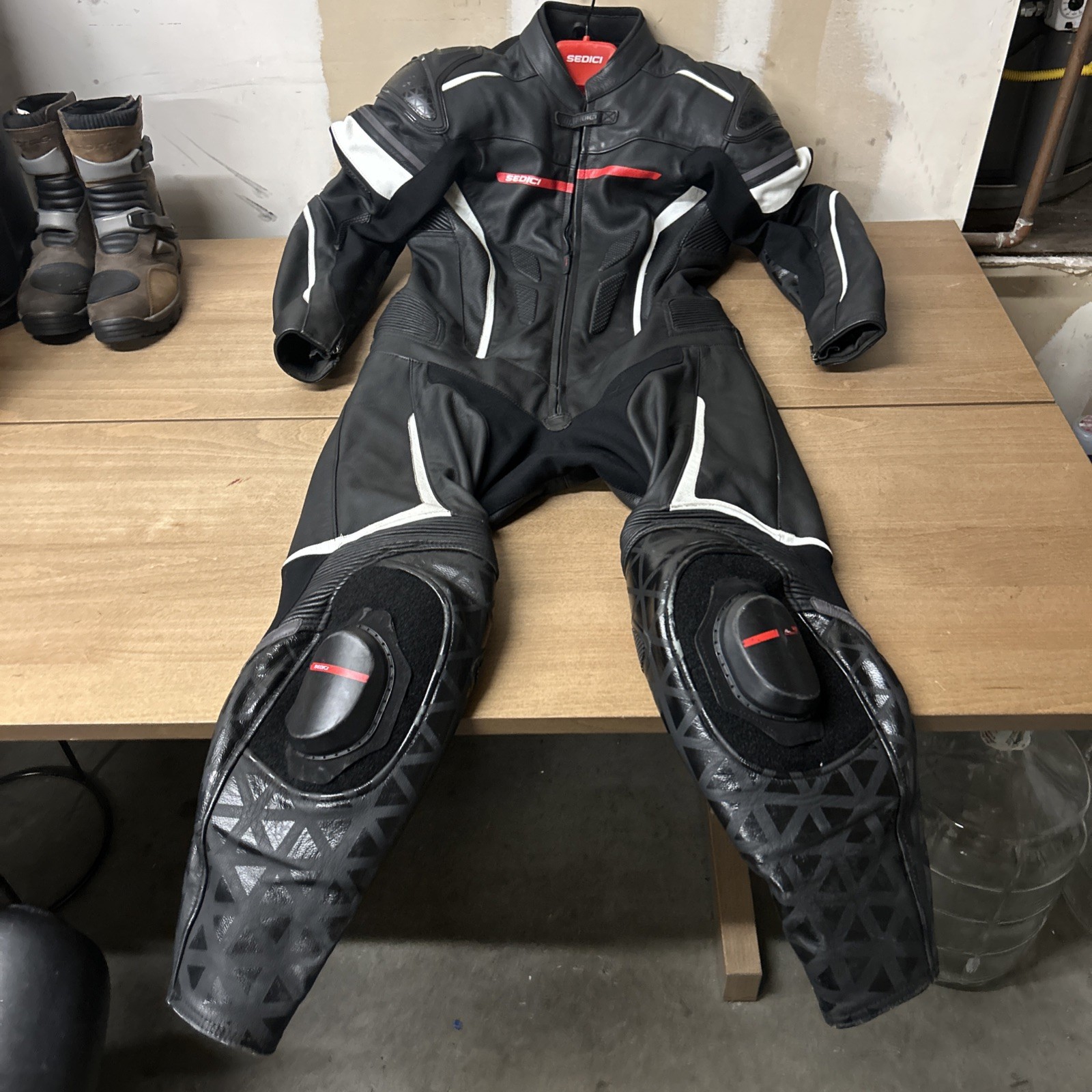 Large Sedici Chicane One-piece Leather Motercycle Racing Suit Men\'s 52