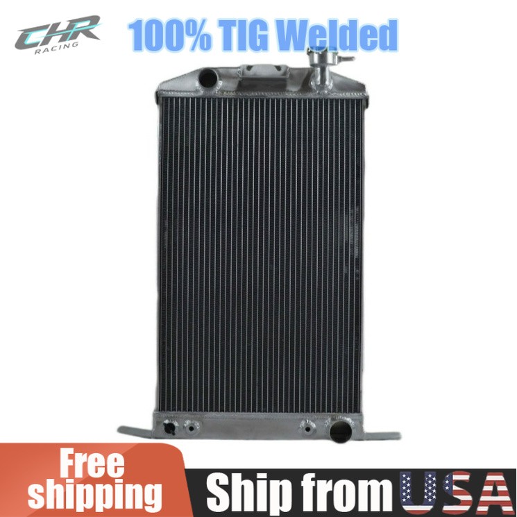 Aluminum Radiator for 1937 1938 1939 Ford Street / Hot Rod w/350 Chevy V8 auto
