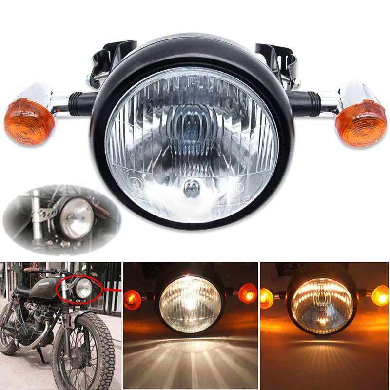 US Motorcycle Retro Front Headlight Turn light Mount For GN125 Cafe Racer Bobber