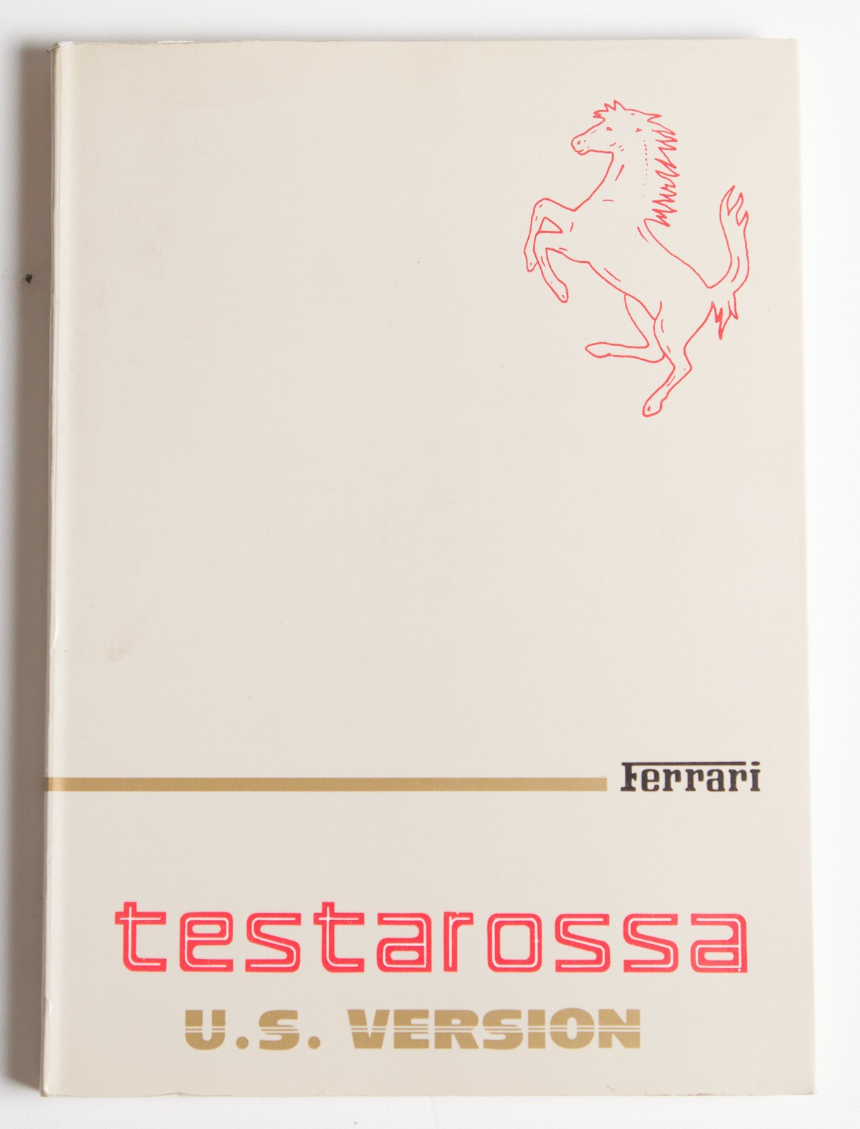 Original Ferrari Testarossa Owner\'s Manual 1985 1986 USA 348/85
