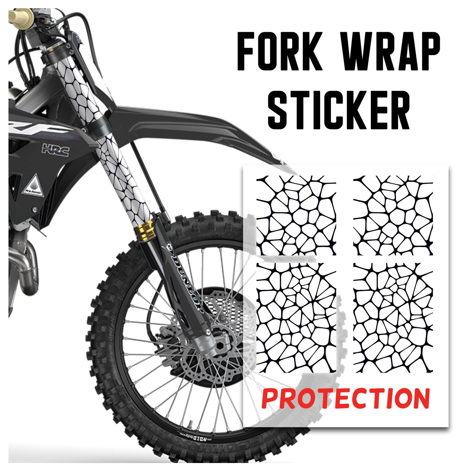 TT007 Fork Wrap Decal Sticker For Honda CRF250L CRF250RALLY CRF450R