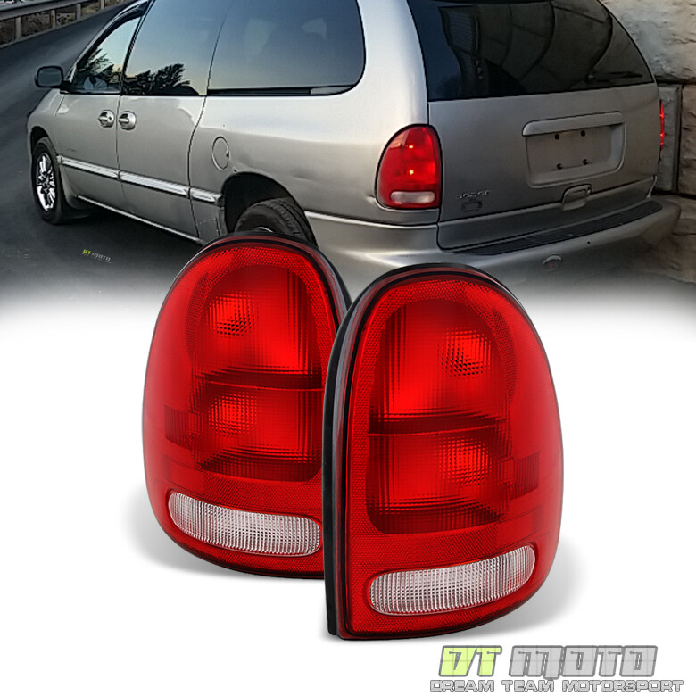 1996-2000 Chrysler Town & Country Caravan Voyager Tail Lights Brake Lamps Pair 1996-2000 Chrysler Town & Country Caravan Voyager Tail Lights Brake Lamps Pair