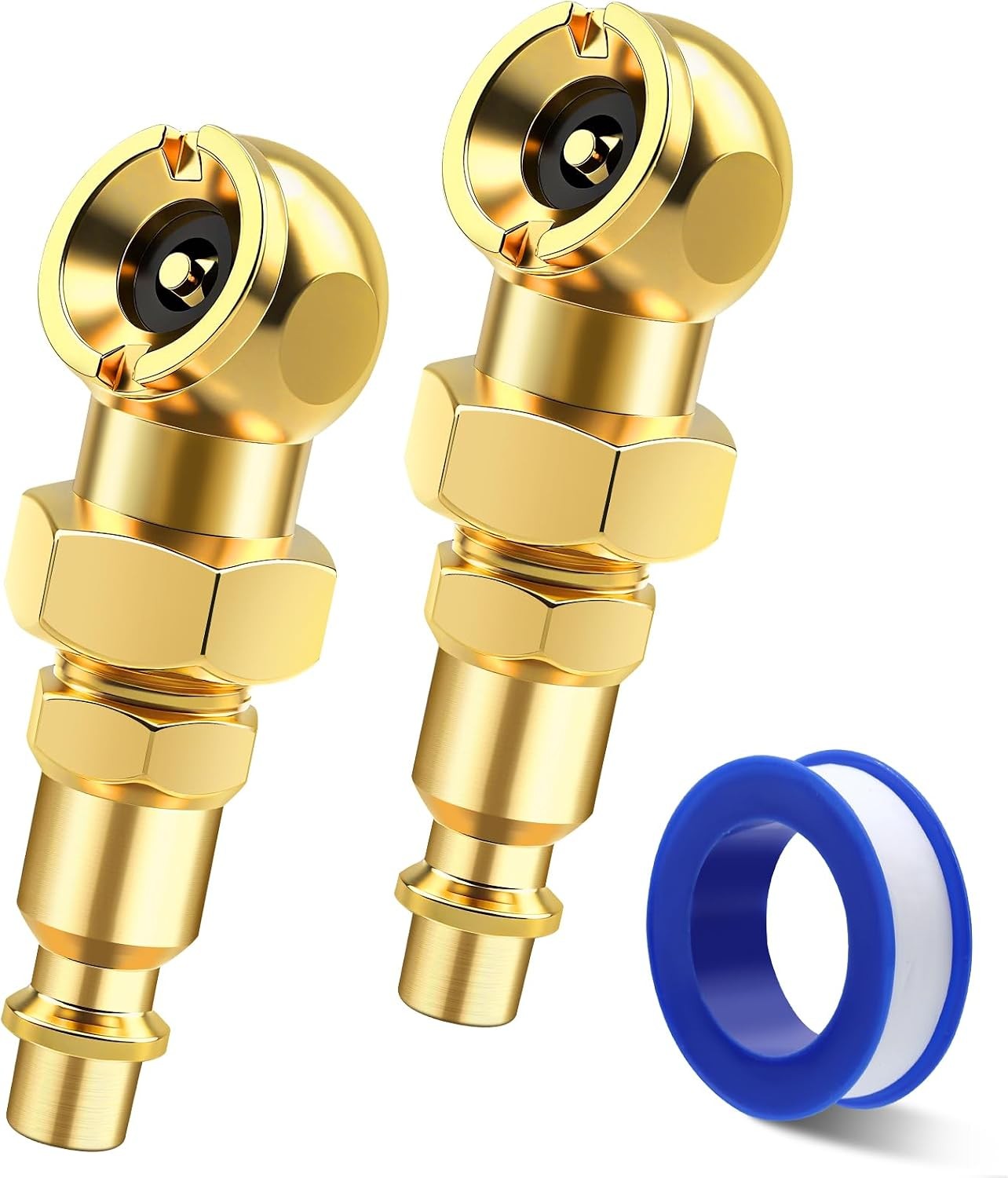 Hrwfnty 2 Pack Ball Foot Air Nozzle Chuck Set, Portable Tire Chuck, 1/4 Hrwfnty 2 Pack Ball Foot Air Nozzle Chuck Set, Portable Tire Chuck, 1/4